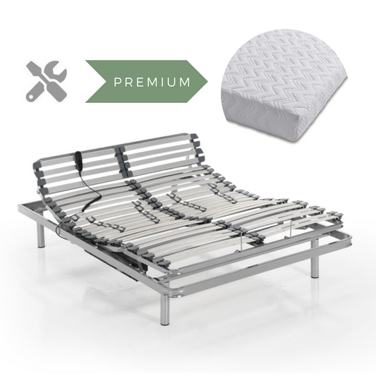 Natura Premium Latex Articulated Bed Base Set | Assembly INCLUDED