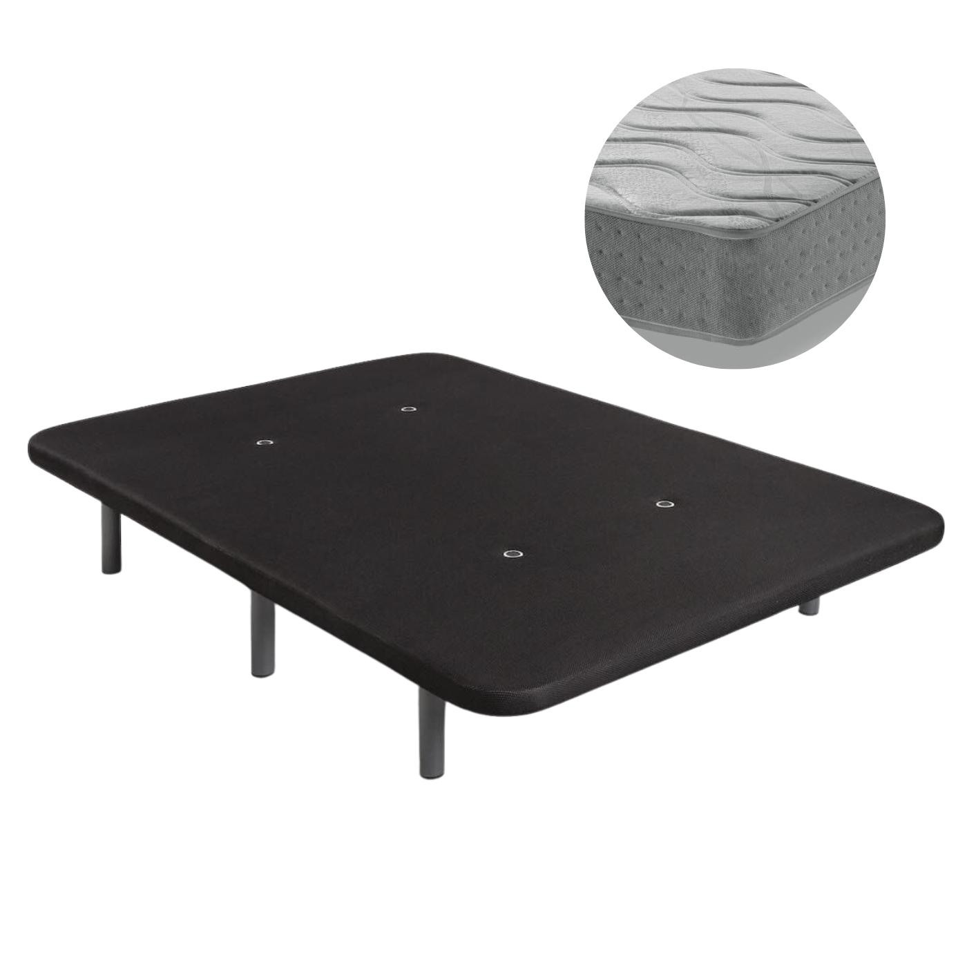 Bed frame Rock and Generation Z mattress Set | BLACK
