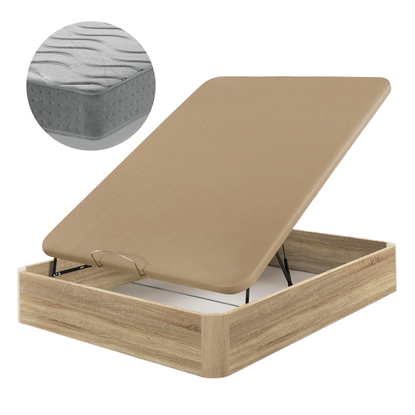 Canapé in legno e pacchetto materasso Generazione Z | QUERCIA