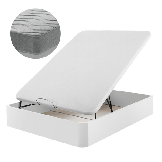 Generation Z Wooden Canapé and Mattress Pack | WHITE