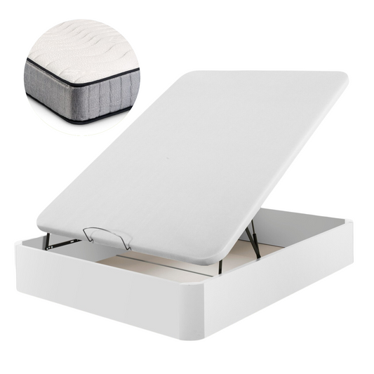 Pharma Therapy Wooden Canapé and Mattress Pack | WHITE
