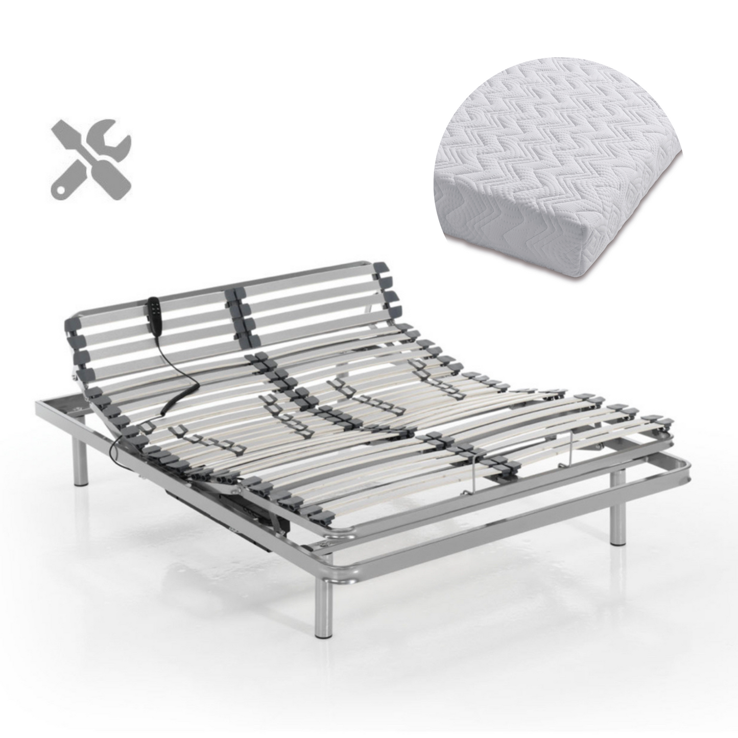 Natura Latex Articulated Bed Base Set | Assembly INCLUDED