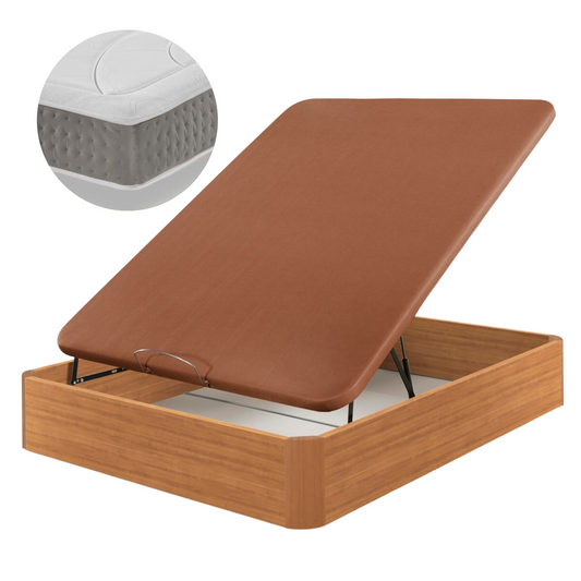 Holz-Canapé und Ergo-Relax Plus-Matratzenpaket | KIRSCHE