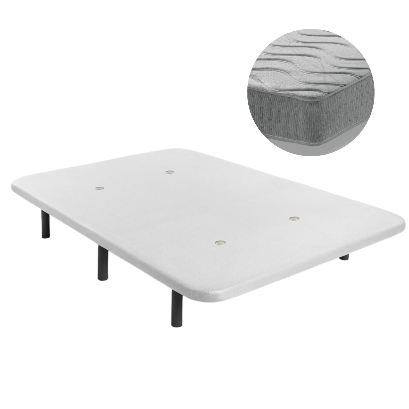 Bed frame Rock and Generation Z mattress Set | WHITE