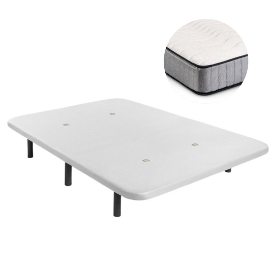 Bed frame and Pharma Therapy mattress Set | WHITE