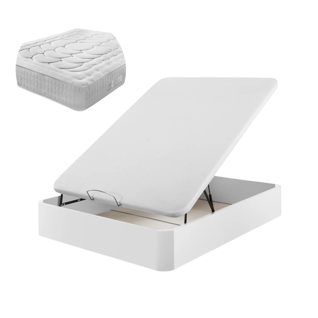 Pack Canapé Madeira + Colchão molas Paris + Almofada