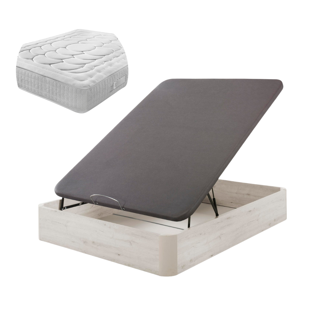 Pack Canapé Madeira + Colchão molas Paris + Almofada