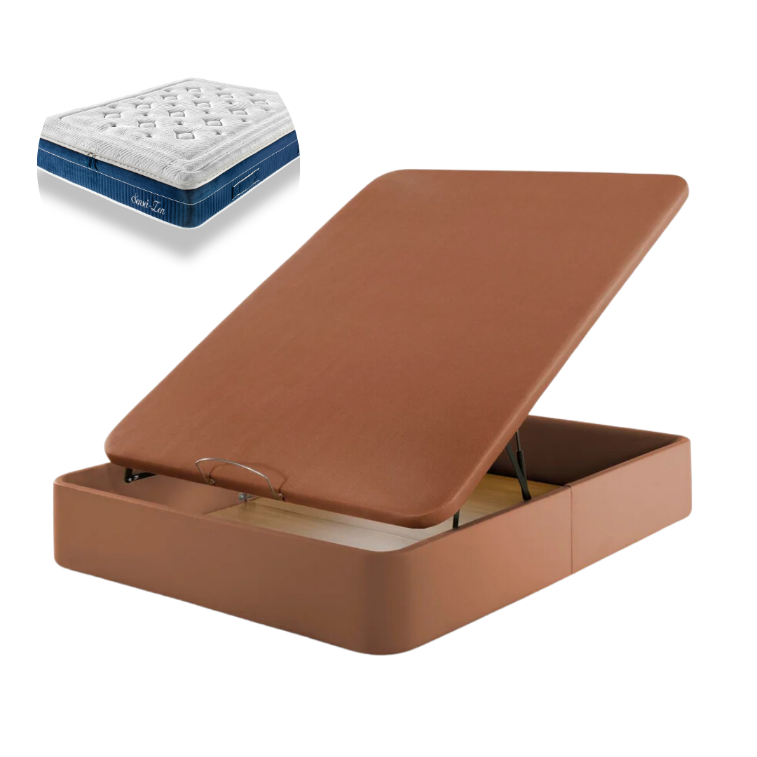 Pack Canapé de Polipiel e Colchão Híbrido Sensei