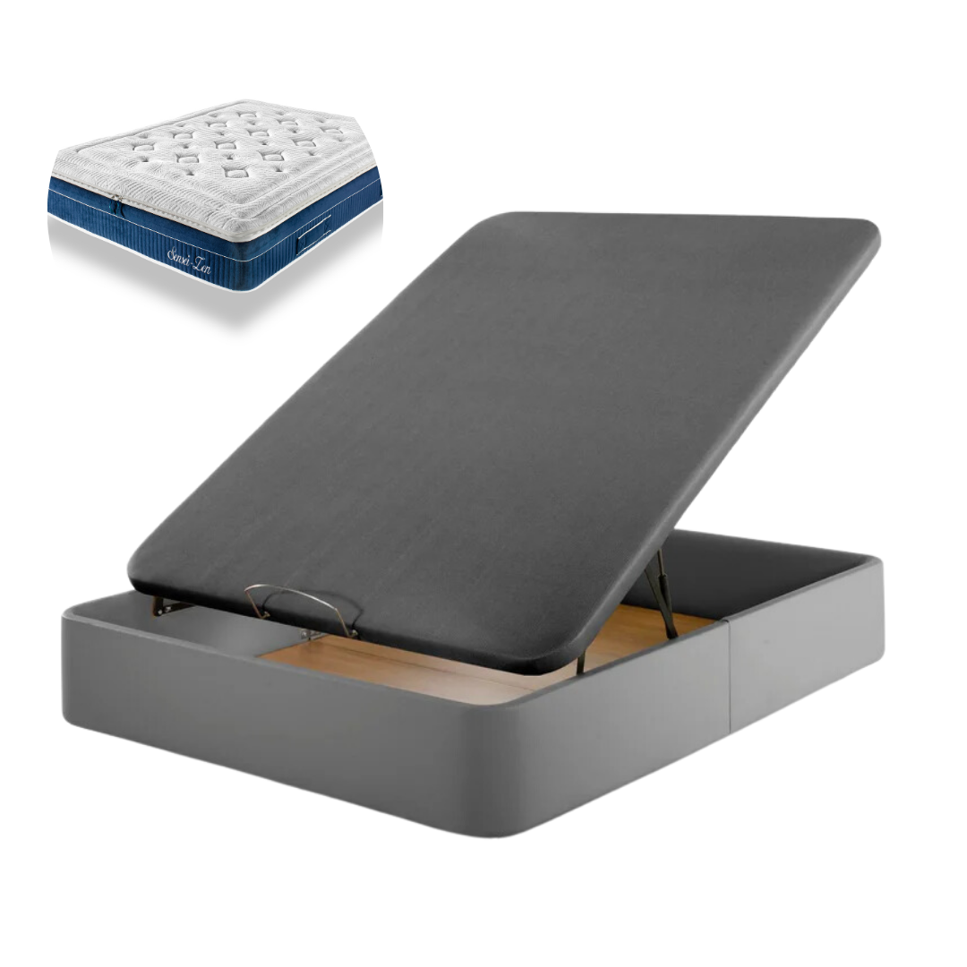 Pack Canapé de Polipiel e Colchão Híbrido Sensei