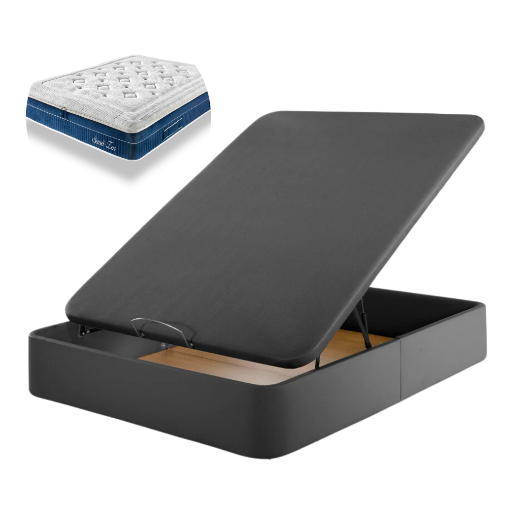 Pack Canapé de Polipiel e Colchão Híbrido Sensei