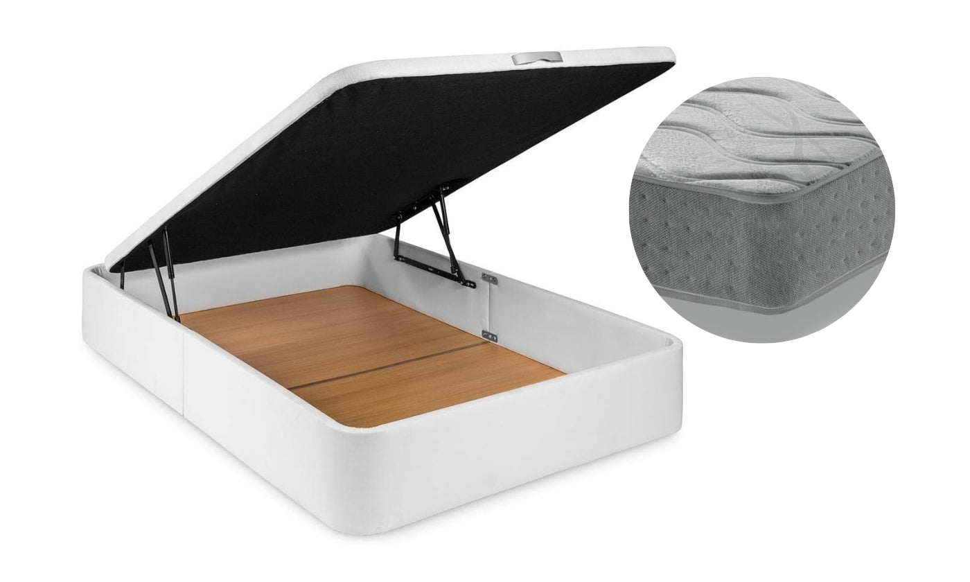 Pack Leatherette Canapé and Generation Z Mattress | WHITE