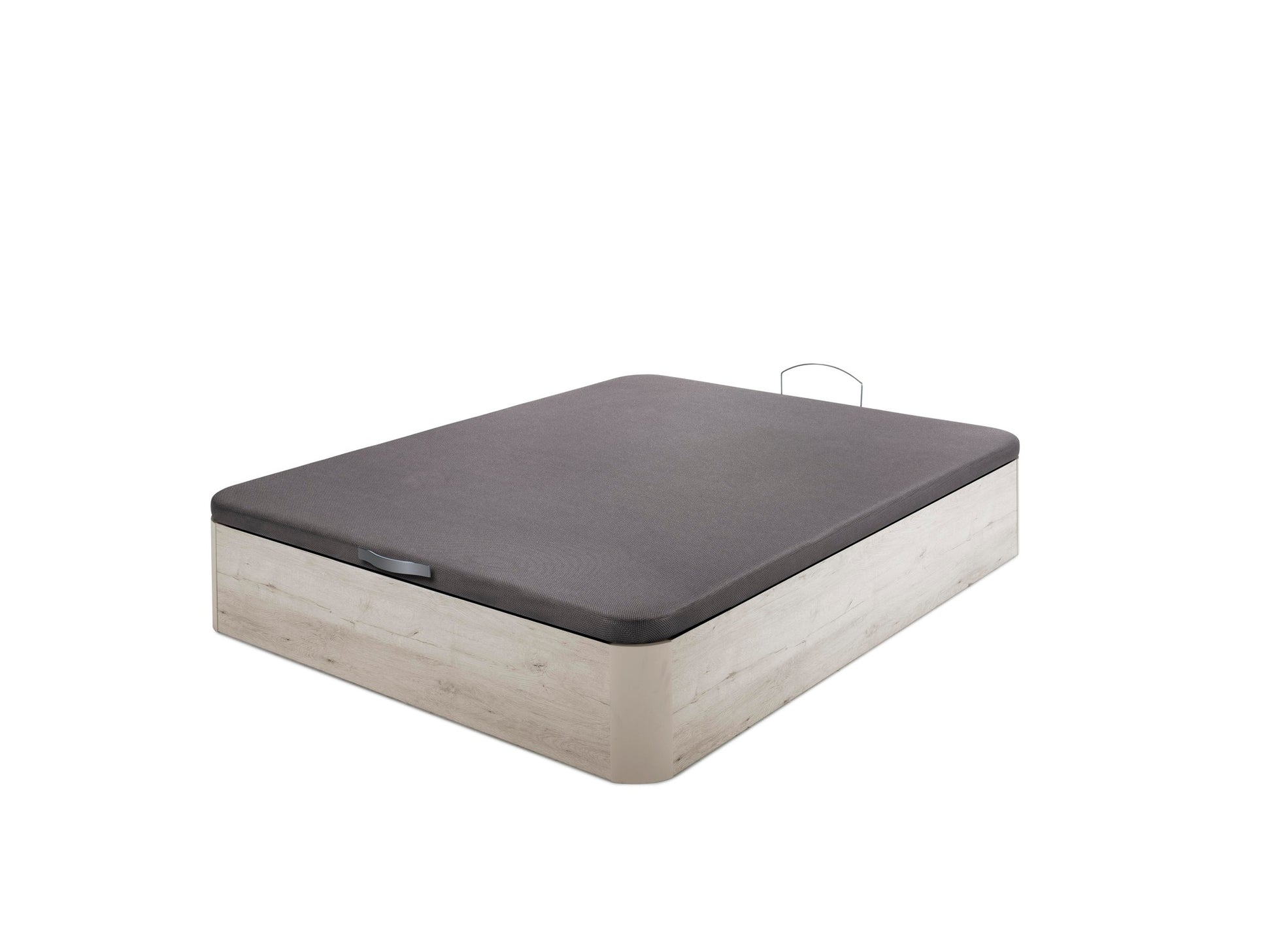 marckonfort Canapé abatible 135X190 de Gran Capacidad con Esquinas  Redondeadas en Madera, Base tapizada 3D Transpirable Color Blanco :  : Hogar y cocina